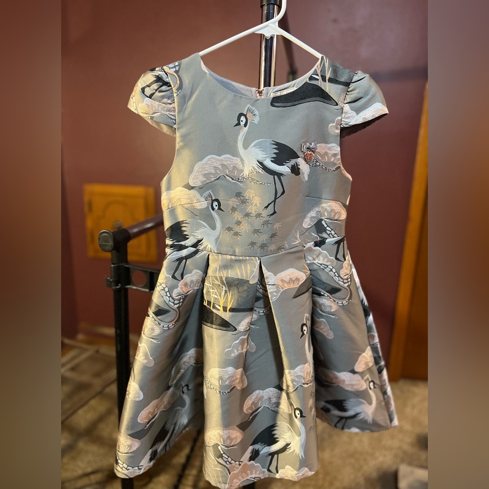 ANGELS FACE JACQUARD HERON DRESS SIZE 10/11